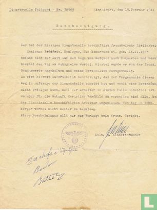 Brief Feldpost Einheitsfuhrer nr. 38969 uit WO II archief; origineel - Bild 1