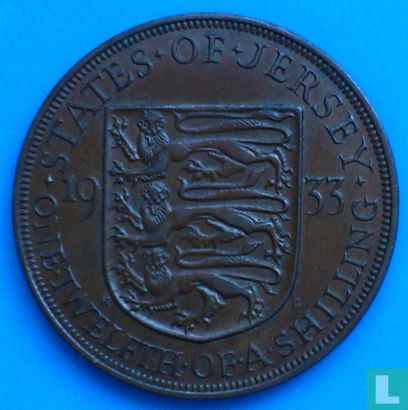 Jersey 1/12 shilling 1933 - Image 1