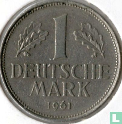 Duitsland 1 mark 1961 (D) - Afbeelding 1