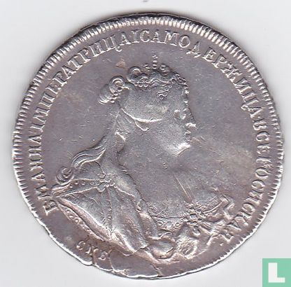 Rusland 1 roebel 1740 - Afbeelding 2