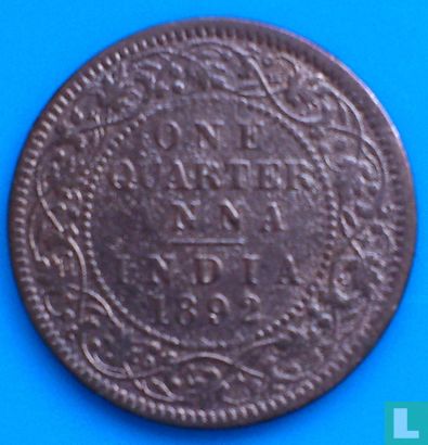 Inde britannique ¼ anna 1892 - Image 1