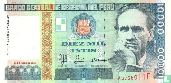Peru 10000 Intis  - Afbeelding 1