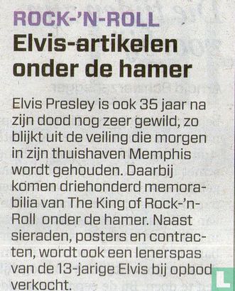 Elvis artikelen onder de hamer