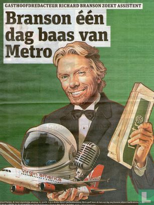 Branson één dag baas van Metro