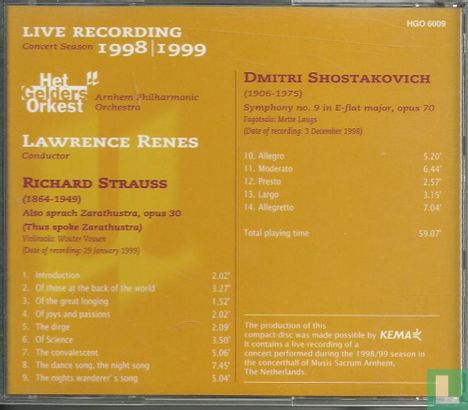 Live recordings Concert Season 1998 / 1999 - Afbeelding 2