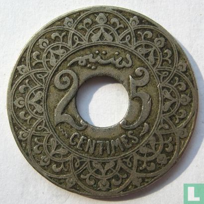 Marokko 25 centimes 1924 (bliksem en fakkel) - Afbeelding 1