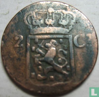 Indes néerlandaises 2 cent 1838 - Image 2