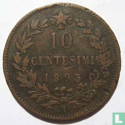 Italie 10 centesimi 1893 (R) - Image 1
