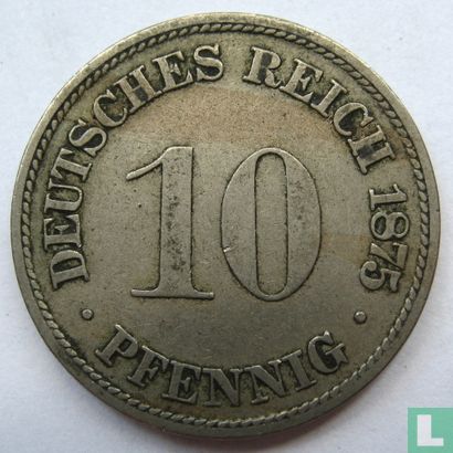 German Empire 10 pfennig 1875 (D) - Image 1
