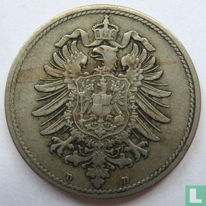 Duitse Rijk 10 pfennig 1875 (D) - Afbeelding 2