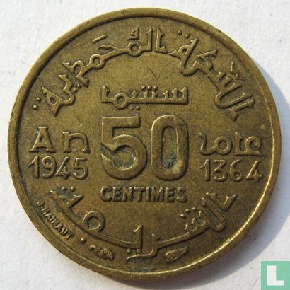 Marokko 50 centimes 1945 - Afbeelding 1