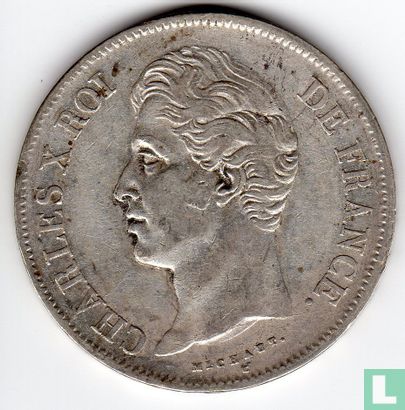 France 5 francs 1827 (W) - Image 2