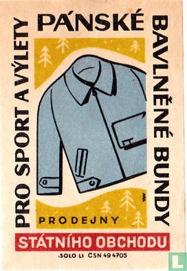Pro sport avýlety pánské bavlnené bundy - Statniho obchodu