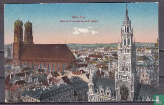 München, Blick auf Frauenkirche und Rathaus