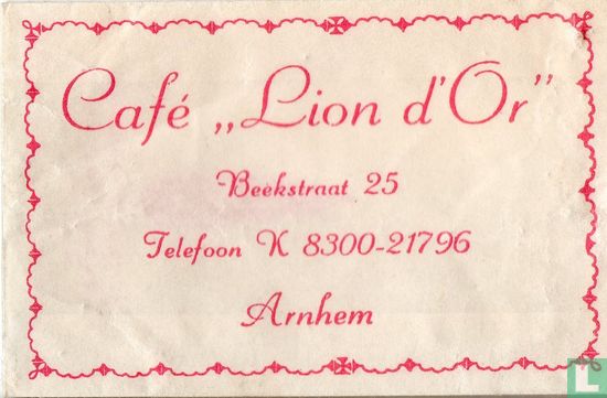 Café "Lion d'Or - Afbeelding 1