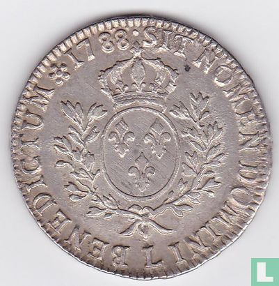 Frankrijk 1 écu 1788 (L) - Afbeelding 1