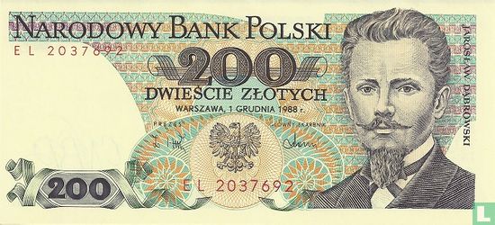 Poland 200 Zlotych 1988 - Image 1