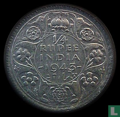 Inde britannique ¼ rupee 1943 (Calcutta) - Image 1