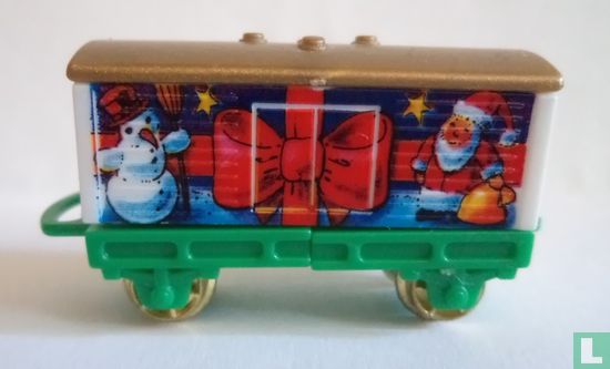 Wagon with snowman - Image 1