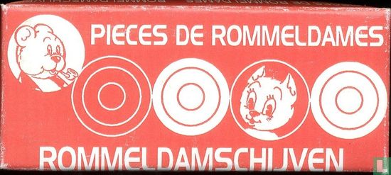 Doosje Rommeldamschijven rood - Afbeelding 1