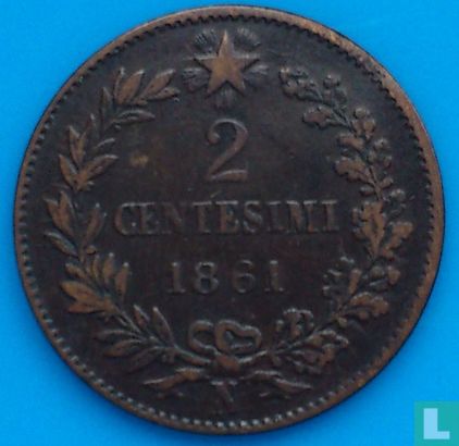 Italië 2 centesimi 1861 (N) - Afbeelding 1