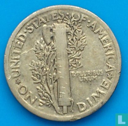 États-Unis 1 dime 1924 (sans lettre) - Image 2