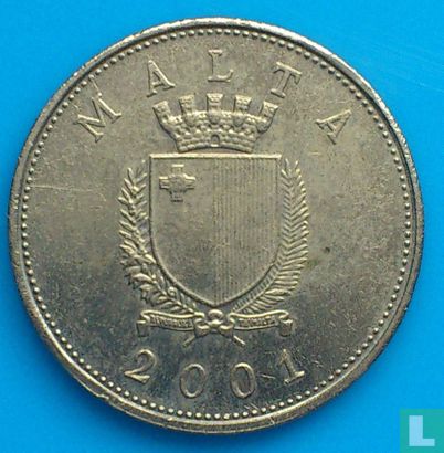 Malta 25 cents 2001 - Image 1