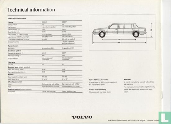 Volvo 760 GLE Limousine  - Afbeelding 2