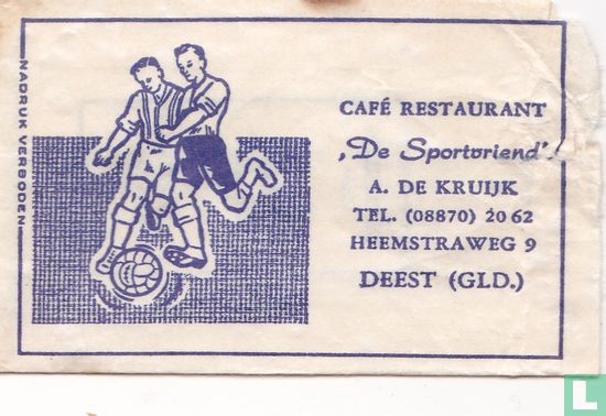 Café Restaurant "De Sportvriend"  - Image 1