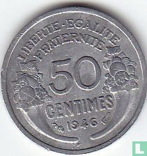 France 50 centimes 1946 (without B) - Image 1