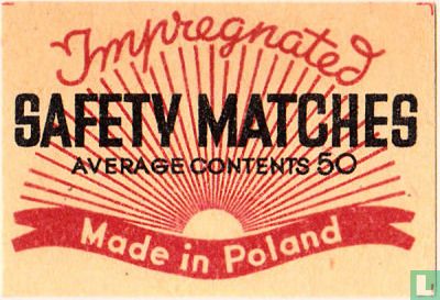 Impregnated Safety matches