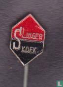 Slinger Koek (zeshoekig) [rood zwart]