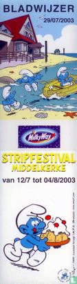 Bladwijzer Smulsmurf Stripfestival Middelkerke