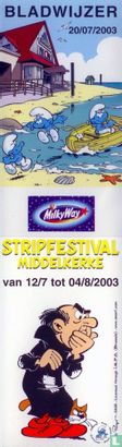 Bladwijzer Gargamel Stripfestival Middelkerke