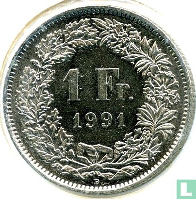 Zwitserland 1 franc 1991 - Afbeelding 1