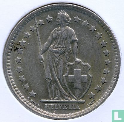 Zwitserland 2 francs 1961 - Afbeelding 2