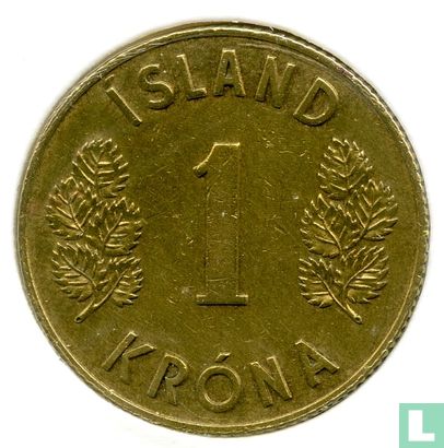 Islande 1 króna 1962 - Image 2