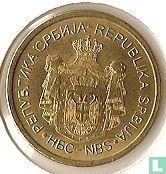 Servië 2 dinara 2010 (staal bekleed met koper-messing) - Afbeelding 2