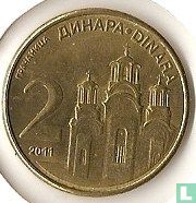Serbia 2 dinara 2011 (type 1) - Image 1