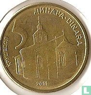 Serbia 5 dinara 2011 (type 2) - Image 1