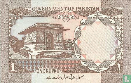 Pakistan 1 Rupee (P27k) ND (1983-) - Afbeelding 2