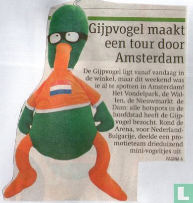 Gijpvogel maakt een tour door Amsterdam