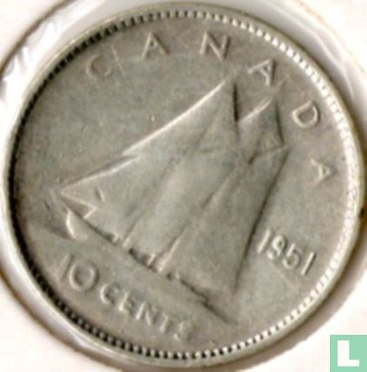 Canada 10 cents 1951 - Afbeelding 1