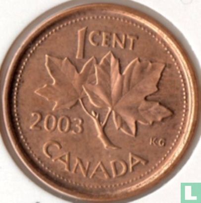 Canada 1 cent 2003 (avec SB - acier recouvert de cuivre) - Image 1