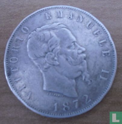 Italien 5 Lire 1872 (M) - Bild 1