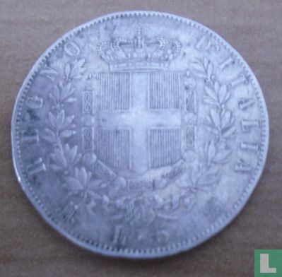 Italien 5 Lire 1872 (M) - Bild 2