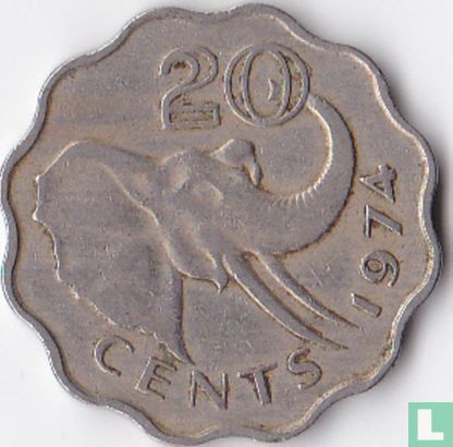 Swaziland 20 cents 1974 - Afbeelding 1