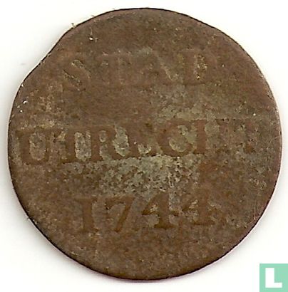 Utrecht 1 duit 1744 (cuivre) - Image 1