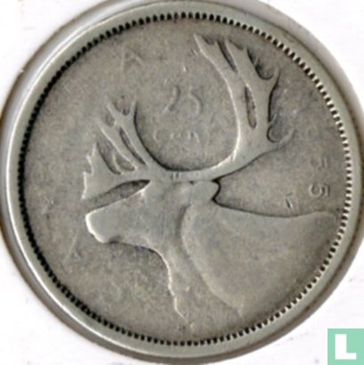 Canada 25 cents 1955 - Afbeelding 1