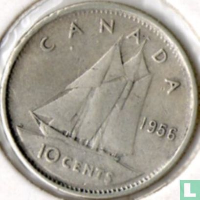 Canada 10 cents 1956 (zonder punt onder datum) - Afbeelding 1